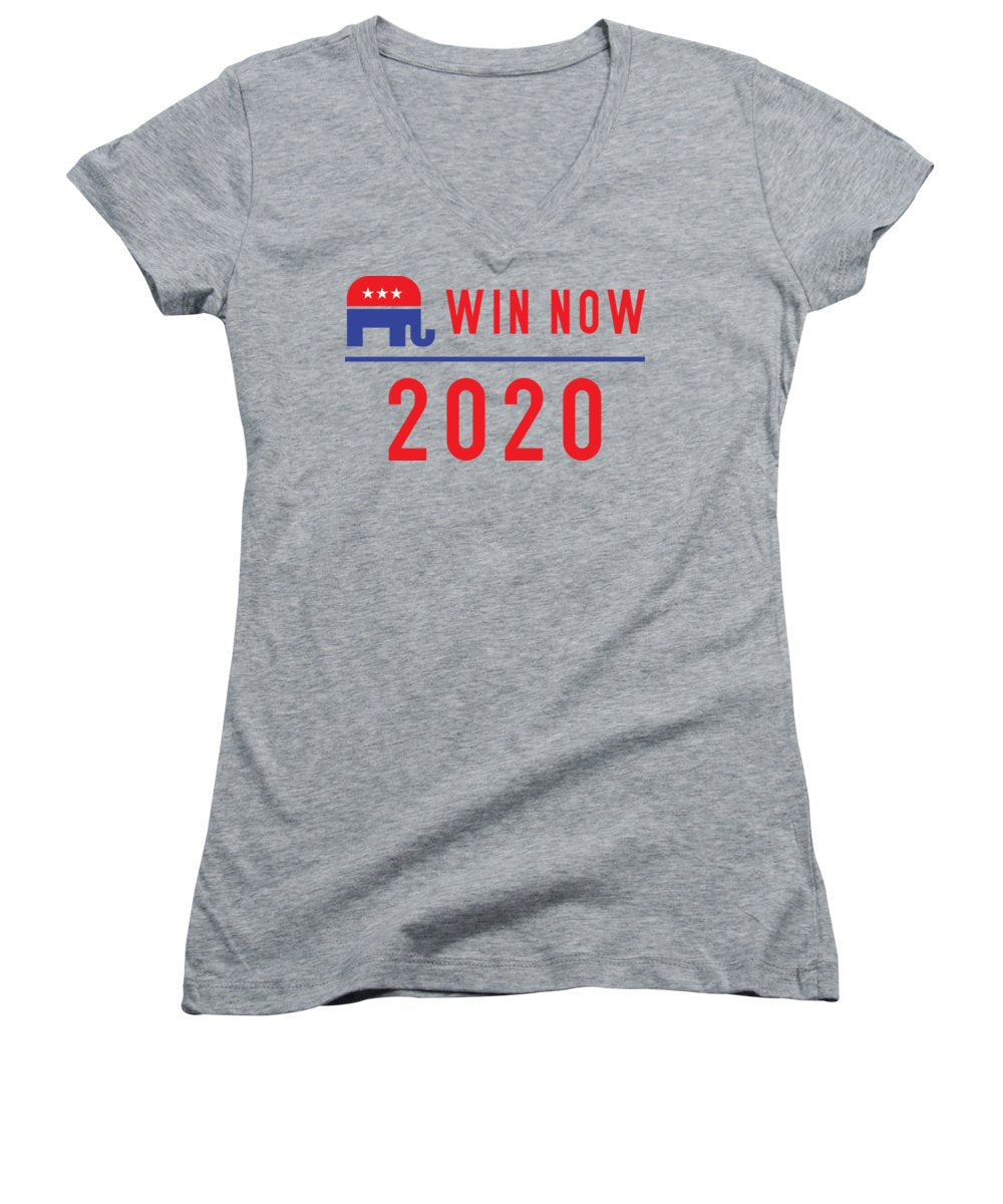 Republicans Win Now - Women's V-Neck