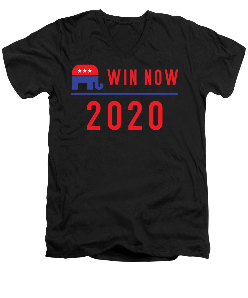 Republicans Win Now - Men's V-Neck T-Shirt