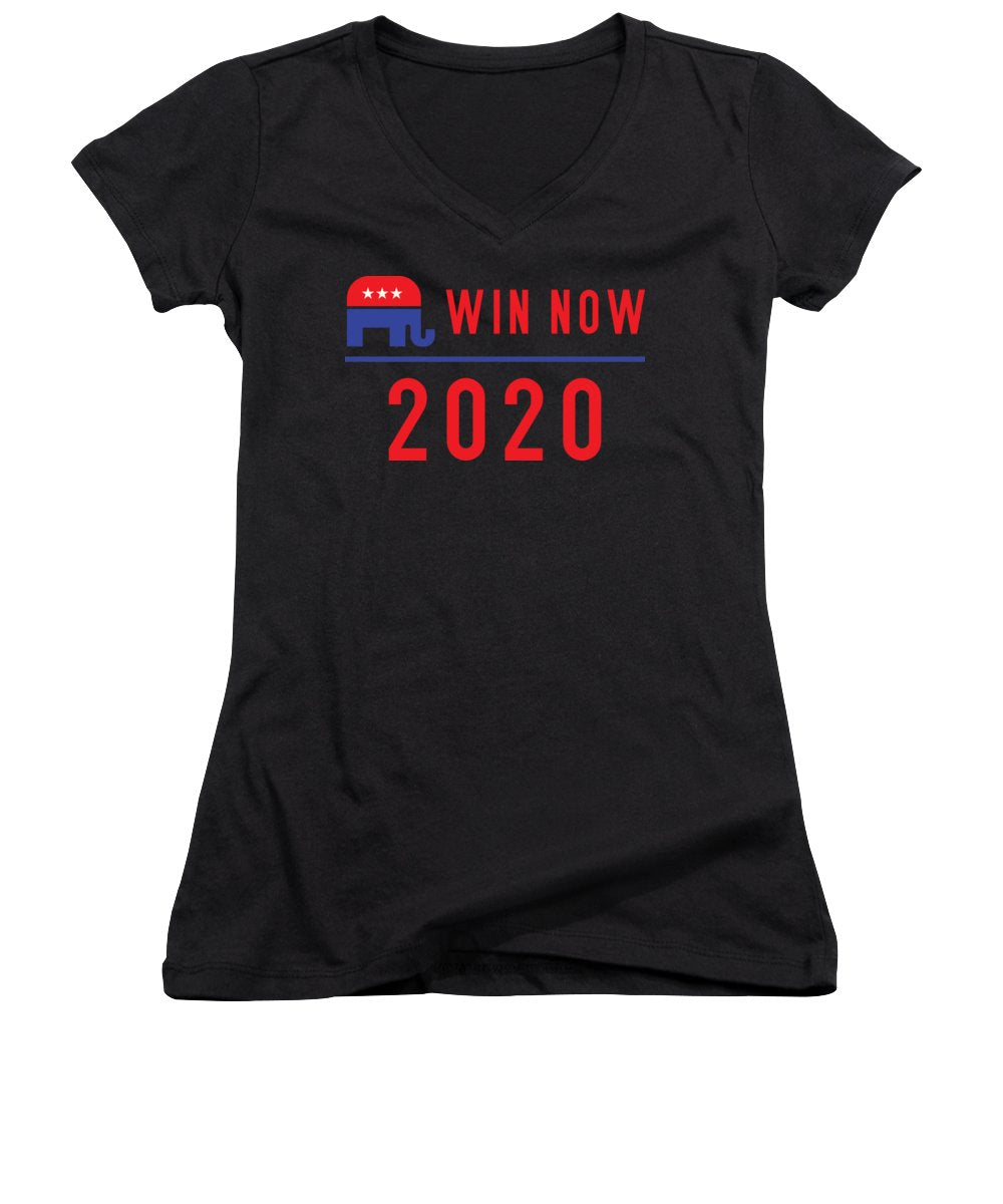 Republicans Win Now - Women's V-Neck