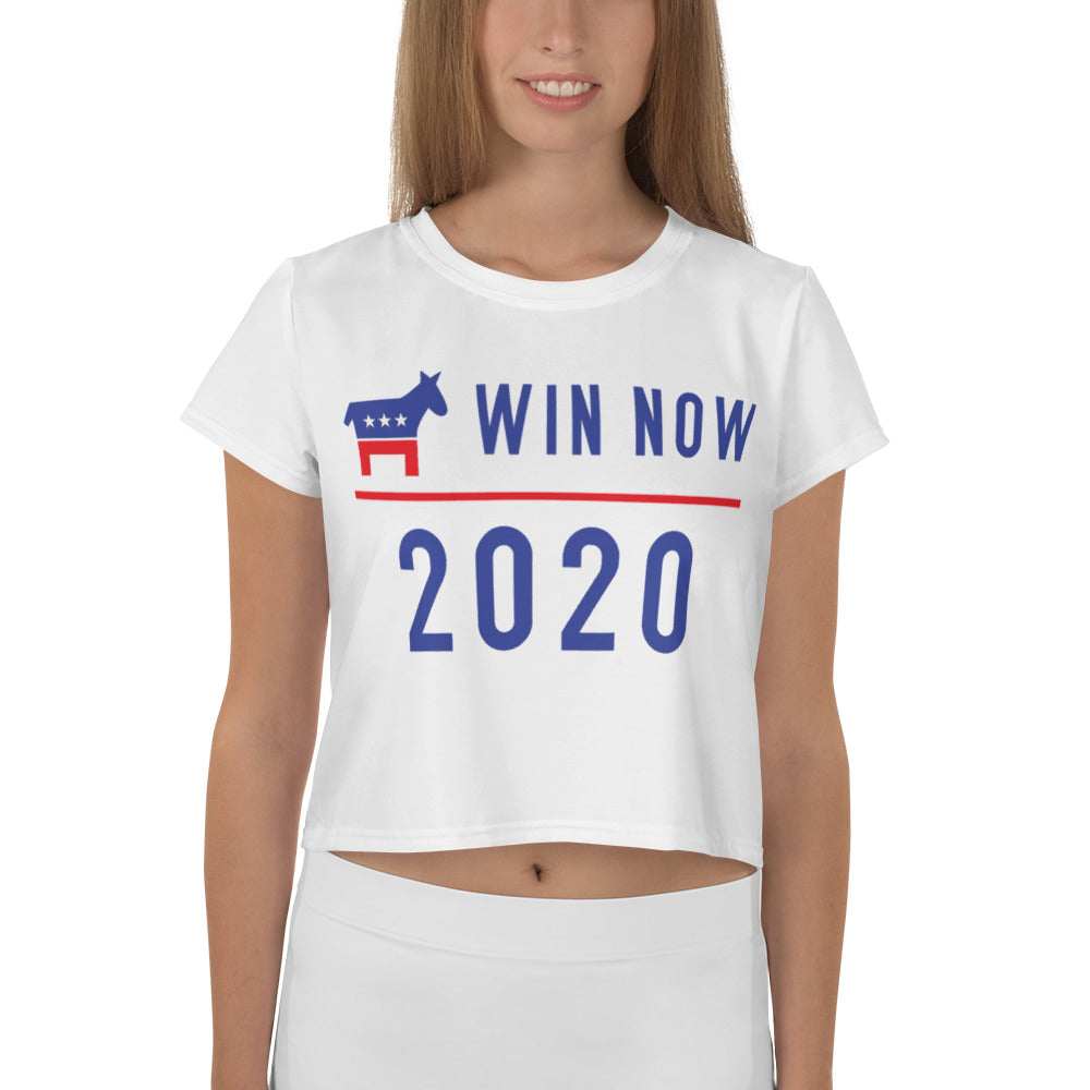 Democrats Win Now Crop Tee