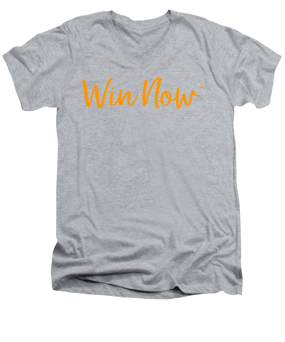 Orange Win Now - Men's V-Neck T-Shirt