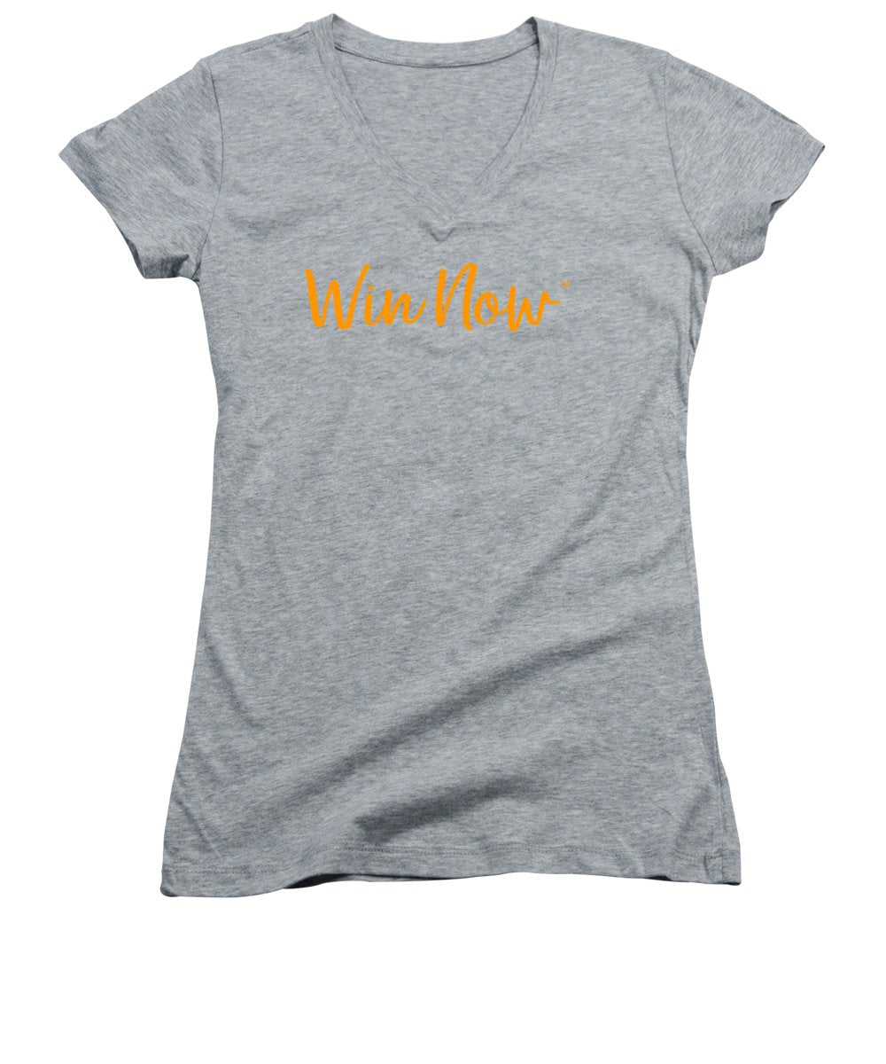 Orange Win Now - Women's V-Neck