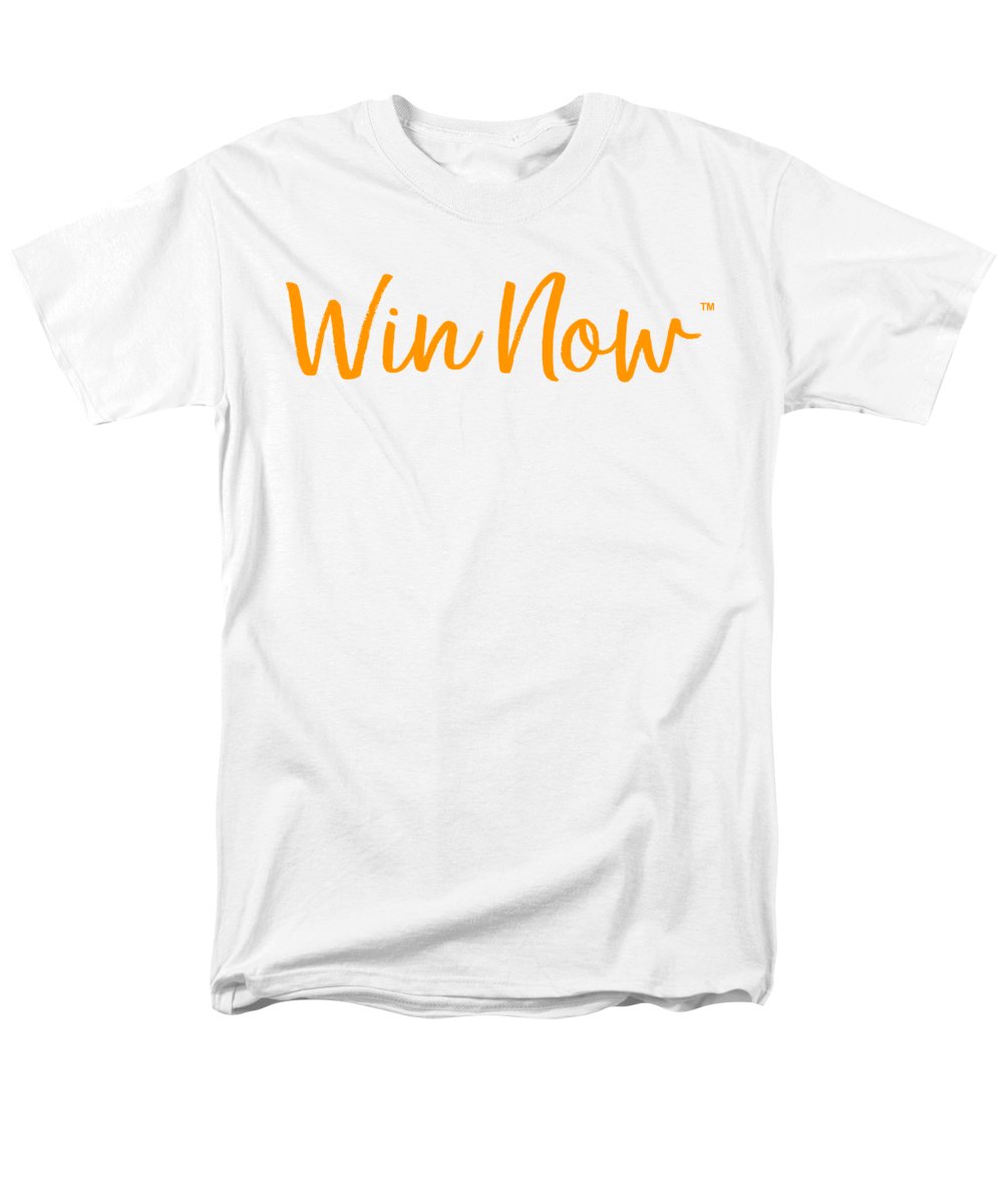 Orange Win Now - Men's T-Shirt  (Regular Fit)