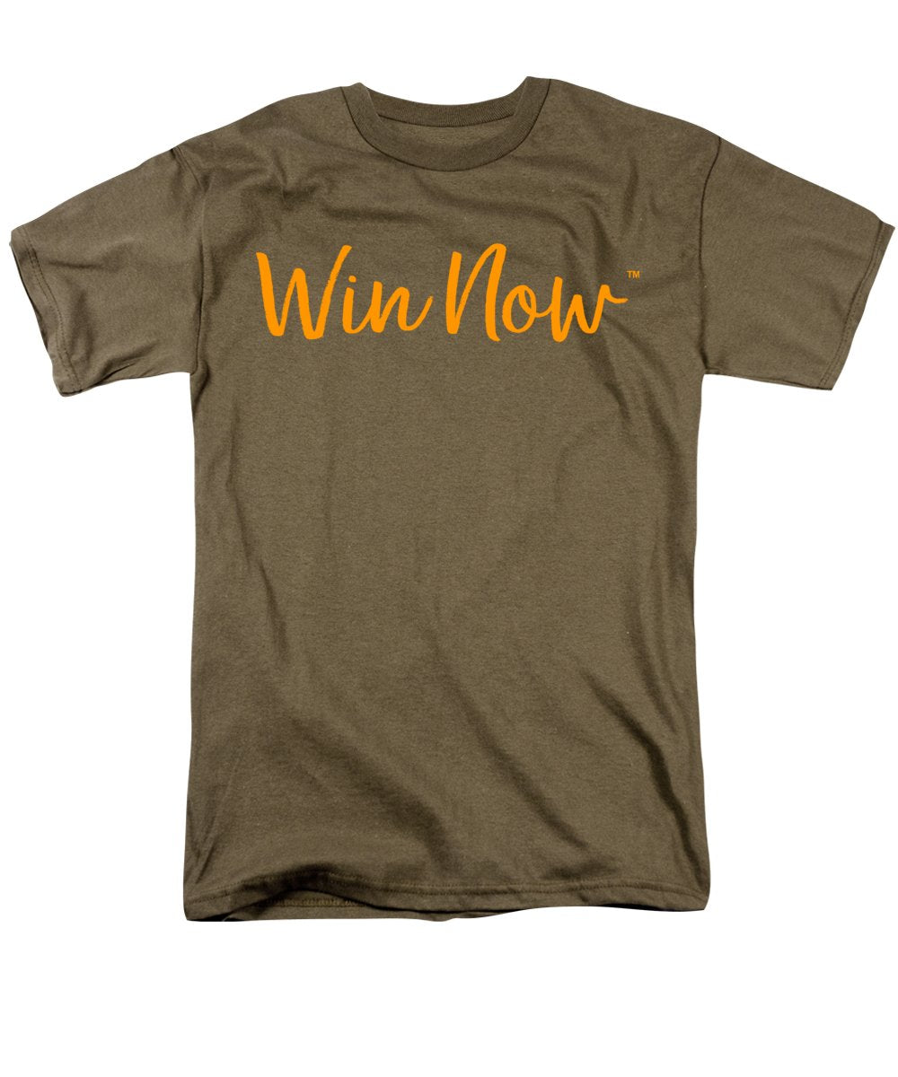 Orange Win Now - Men's T-Shirt  (Regular Fit)