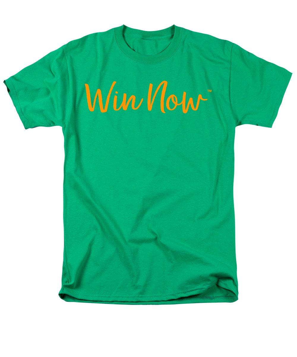 Orange Win Now - Men's T-Shirt  (Regular Fit)