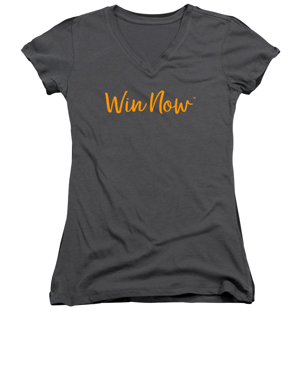 Orange Win Now - Women's V-Neck