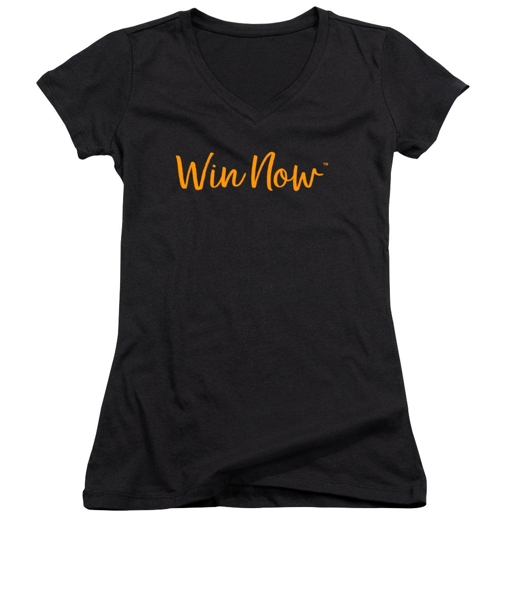 Orange Win Now - Women's V-Neck