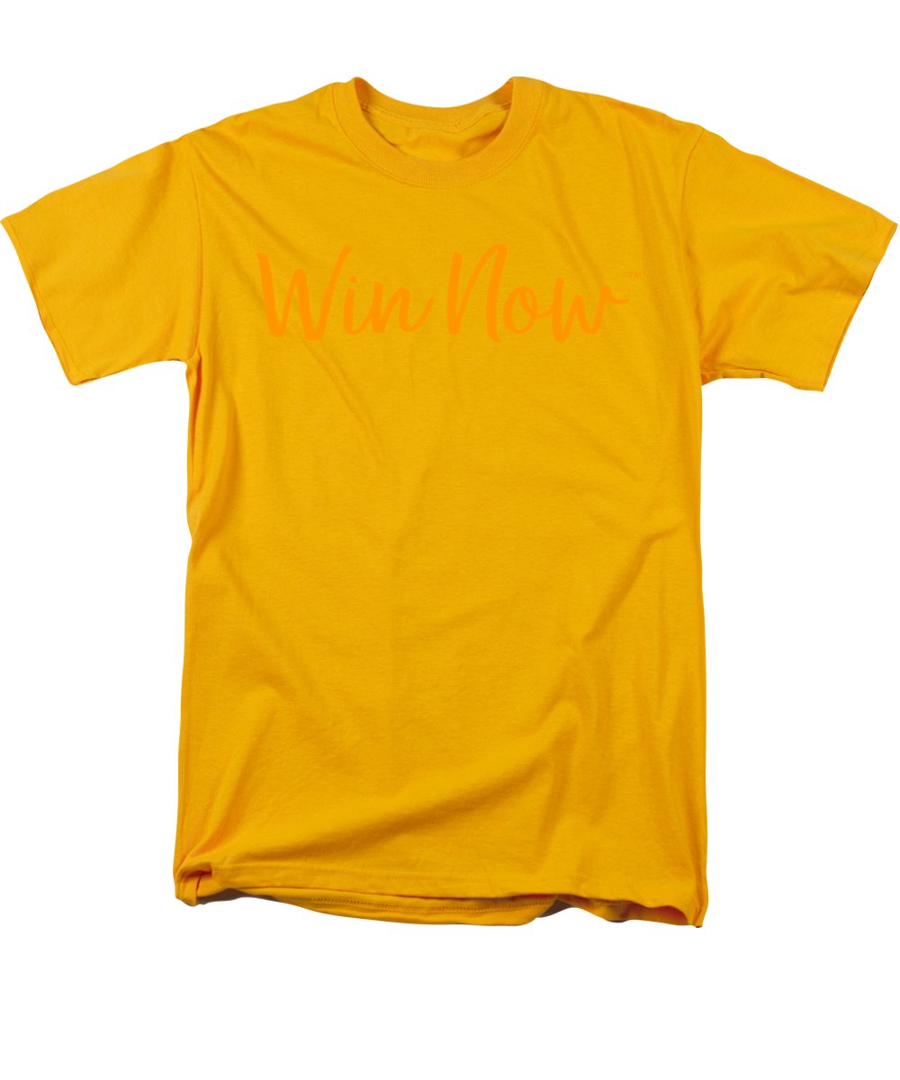 Orange Win Now - Men's T-Shirt  (Regular Fit)