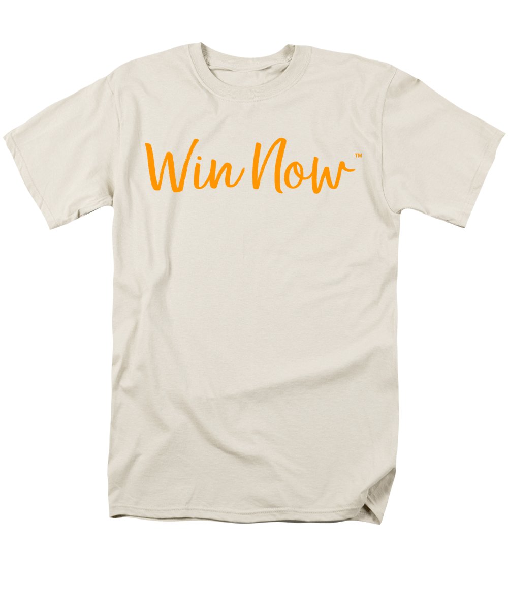 Orange Win Now - Men's T-Shirt  (Regular Fit)