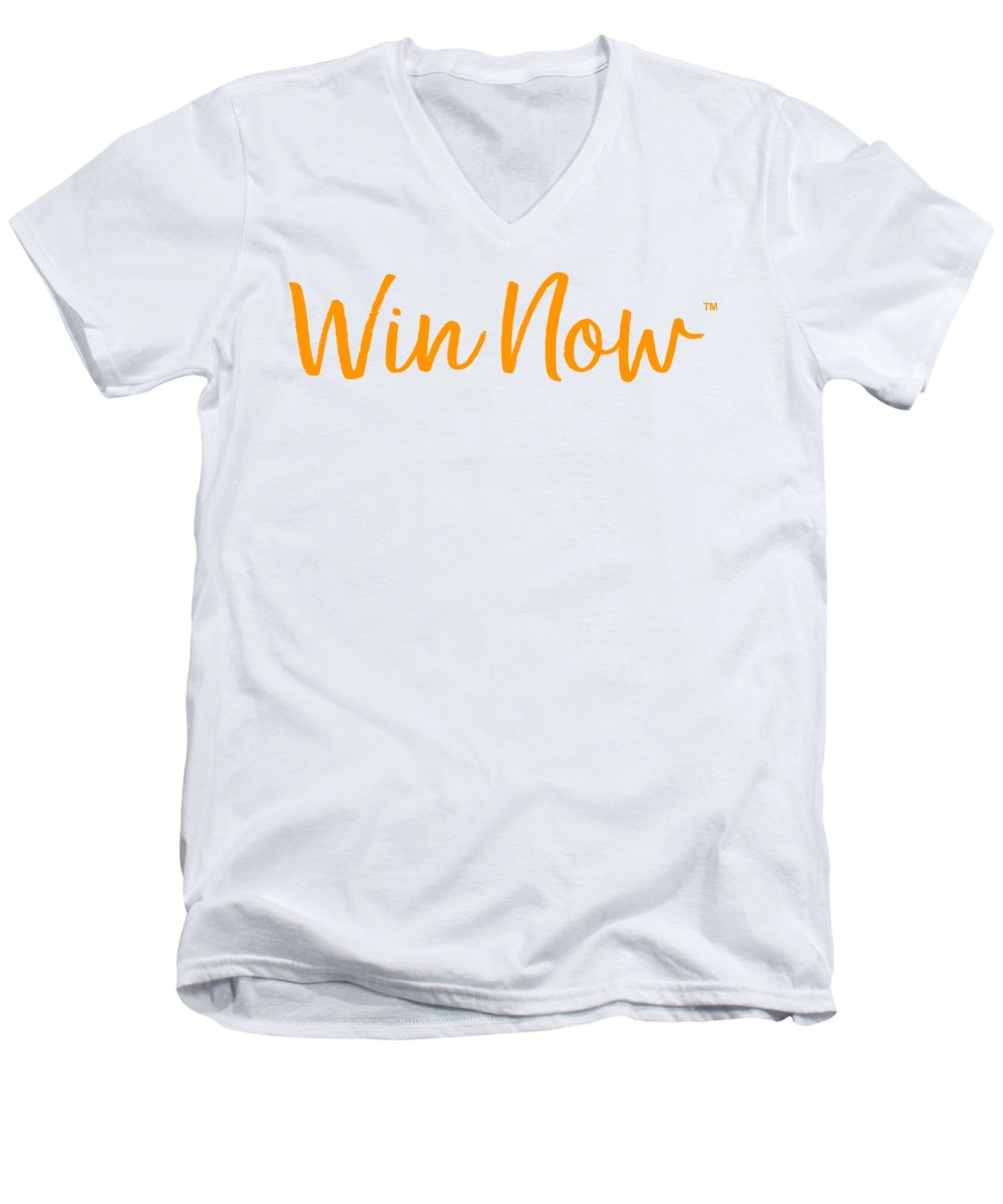 Orange Win Now - Men's V-Neck T-Shirt