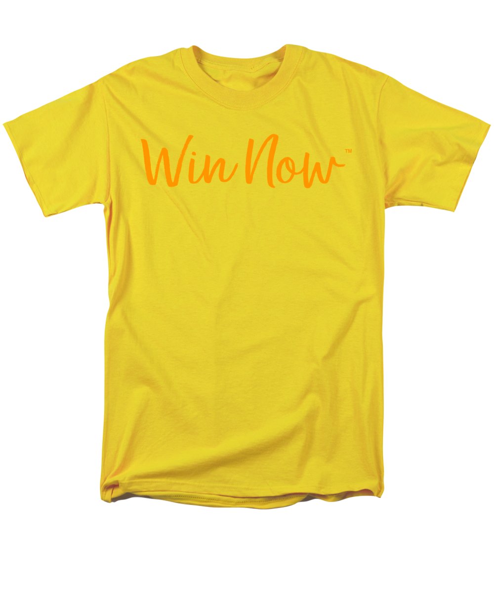 Orange Win Now - Men's T-Shirt  (Regular Fit)