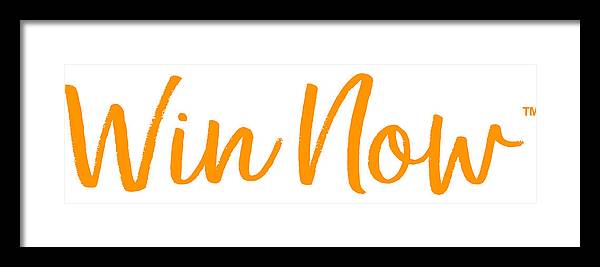 Orange Win Now - Framed Print