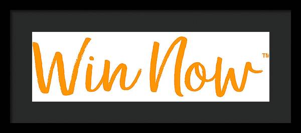 Orange Win Now - Framed Print