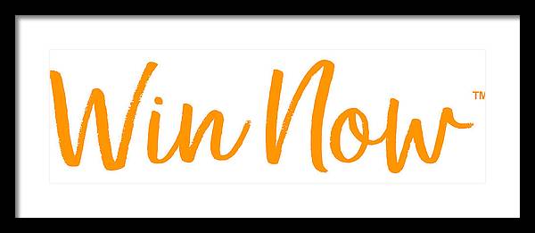 Orange Win Now - Framed Print