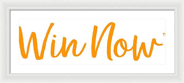 Orange Win Now - Framed Print