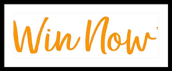 Orange Win Now - Framed Print