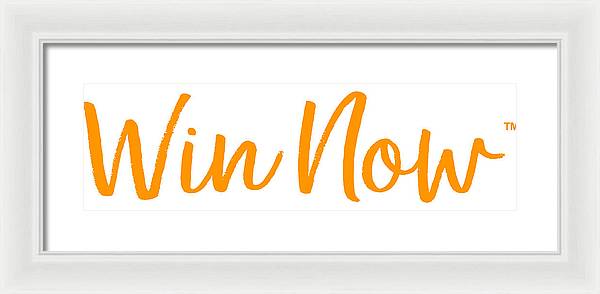 Orange Win Now - Framed Print
