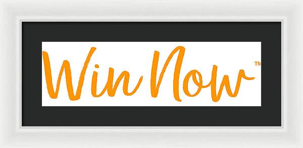 Orange Win Now - Framed Print
