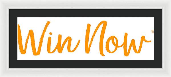 Orange Win Now - Framed Print