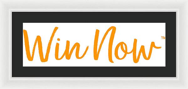 Orange Win Now - Framed Print