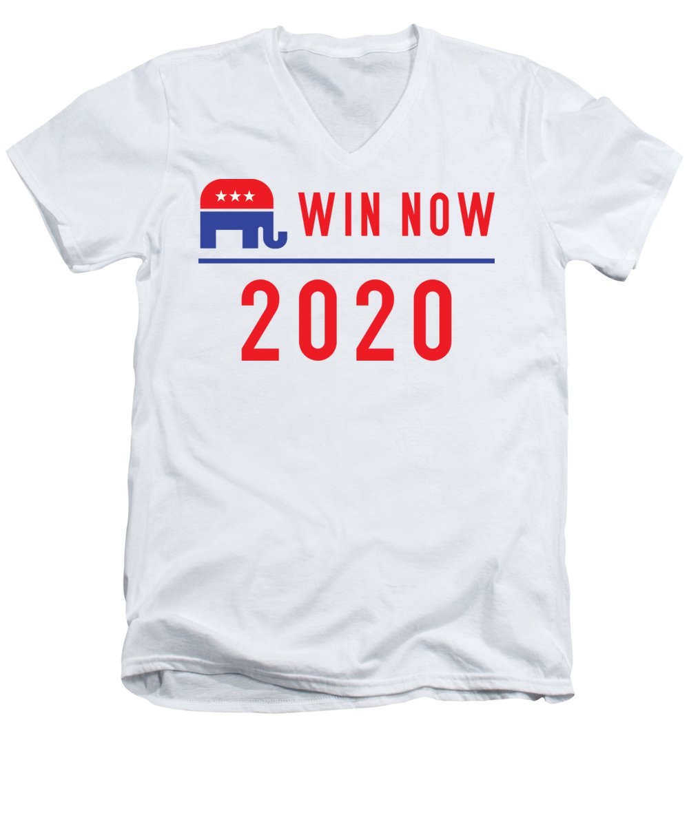 Republicans Win Now - Men's V-Neck T-Shirt