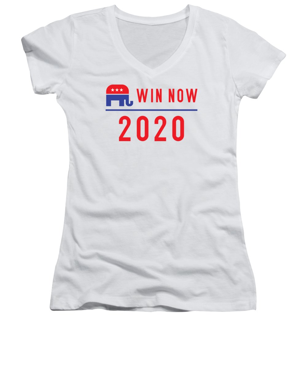Republicans Win Now - Women's V-Neck
